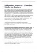 Epidemiology Assessment 3 Questions With Correct Solutions&period;