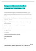 Interpersonal Communication Exam Questions and Answers 100&percnt; Pass