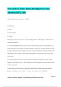 Nevada Real Estate Exam 2025 Questions and Answers 100&percnt; Pass