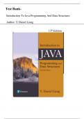 Test Bank for Introduction To Java Programming and Data Structures&comma; 12th Edition by Liang&vert; All Chapters 1-44&vert; Newest Edition