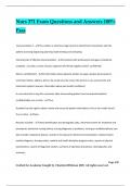 Nurs 371 Exam Questions and Answers 100&percnt; Pass