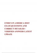 ETHICS IN AMERICA DSST EXAM QUESTIONS AND CORRECT DETAILED &sol; VERIFIED ANSWERS LATEST UPDATE