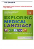 TEST BANK FOR    Exploring Medical Language 11th Edition By Danielle Lafleur Brooks&comma; Dale Levinsky Latest Version 