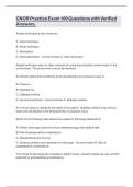 CNOR Practice Exam 100 Questions with Verified Answers&period;