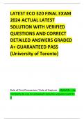 ECO 320 FINAL EXAM ACTUAL LATEST SOLUTIONS