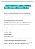 Human Development-Chapter 2 Exam Study Guide Questions and Answers 100&percnt; Pass