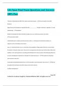 Life Span Final Exam Questions and Answers 100&percnt; Pass