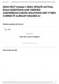 2024&vert; PECT Module 1 &vert;2024 UPDATE &vert;ACTUAL EXAM QUESTIONS AND VERIFIED ANSWERS&sol;ACCURATE SOLUTIONS &vert;GET IT 100&percnt; CORRECT&excl;&excl; ALREADY GRADED A&plus;
