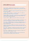 SYG 2000 final exam Questions &plus; Answers Graded A&plus;