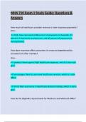 Exam 1&rpar; MHA 710 Exam 1&colon; MHA 710 Exam 1 Study Guide&colon; Questions & Answers&colon; Updated Solution