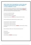 PHTLS POST TEST 9TH EDITION LATEST 2024-2025 VERSION WITH 100 QUESTIONS AND CORRECT ANSWERS&vert; VERIFIED ANSWERS