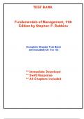 Test Bank for Fundamentals of Management&comma; 11th Edition by Robbins &lpar;All Chapters included&rpar;