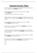 National Security Policy practice test