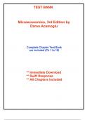 Test Bank for Microeconomics&comma; 3rd Edition by Acemoglu &lpar;All Chapters included&rpar;