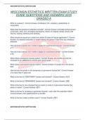 WISCONSIN ESTHETICS WRITTEN EXAM STUDY GUIDE QUESTIONS AND ANSWERS 2025 GRADED A