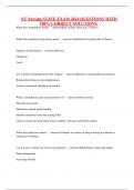 NZ Nursing STATE EXAM 2024 QUESTIONS WITH 100&percnt; CORRECT SOLUTIONS