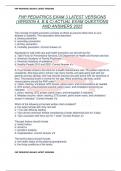 FNP PEDIATRICS EXAM 3 LATEST VERSIONS &lpar;VERSION A&comma; B & C&rpar; ACTUAL EXAM QUESTIONS AND ANSWERS 2025