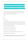 HESI PN MATERNITY EXAM LATEST 200 QUESTIONS AND CORRECT DETAILED ANSWERS WITH RATIONALES A GRADE