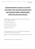 LOUISIANA PROPERTY & CASUALTY TEST EXAM - PSI & EXAM FY WELL DISCUSSED QUESTIONS AND WELL DETAILED CORRECT ANSWERS RECENT UPDATE 2024-2025&period;PASS CONSTANT&period;