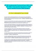 ATI RN Fundamentals Proctored Exam 2023-2024 with NGN&colon; 70 Screenshot Questions & 100&percnt; Correct Verified Answers&vert; Well Graded A