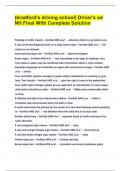 &lpar;bradford-s driving school&rpar; Driver-s ed NH Final With Complete Solution&period;