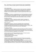 POL 209 FINAL EXAM QUESTIONS AND ANSWERS