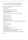 POSC 100 FINAL QUESTIONS AND ANSWERS