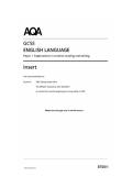 gcse aqa english language paper 1  insert 2025 exam &lpar;explorations in creative  reading and writing&rpar;