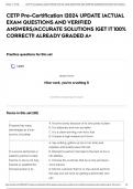 CETP Pre-Certification &vert;2024 UPDATE &vert;ACTUAL EXAM QUESTIONS AND VERIFIED ANSWERS&sol;ACCURATE SOLUTIONS &vert;GET IT 100&percnt; CORRECT&excl;&excl; ALREADY GRADED A&plus;