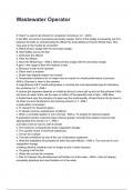 Wastewater Operator QUESTIONS AND CORRECT DETAILED ANSWERS WITH RATIONALES 2025&sol;2026 &lpar;VERIFIED ANSWERS&rpar; &vert;ALREADY GRADED A&plus;