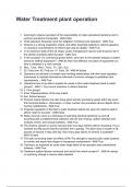 Water Treatment plant operation QUESTIONS AND CORRECT DETAILED ANSWERS WITH RATIONALES 2025&sol;2026 &lpar;VERIFIED ANSWERS&rpar; &vert;ALREADY GRADED A&plus;