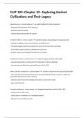CLST 103&colon; Chapter 10 - Exploring Ancient Civilizations and Their Legacy