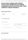 Airport Master firefighter &vert;2024 UPDATE &vert;ACTUAL EXAM QUESTIONS AND VERIFIED ANSWERS&sol;ACCURATE SOLUTIONS &vert;GET IT 100&percnt; CORRECT&excl;&excl; ALREADY GRADED A&plus;