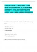 LDRS 302 EXAM 2 STUDYGUIDE EXAM WITH CORRECT ACTUAL QUESTIONS AND CORRECTLY  WELL DEFINED ANSWERS LATEST 2024 &ndash; 2025  ALREADY GRADED A&plus; 