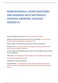 NURS549 Midterm EXAM QUESTIONS  AND ANSWERS WITH RATIONALES  &lpar;VERIFIED ANSWERS&rpar; &vert;ALREADY  GRADED A&plus;