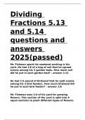 Dividing Fractions 5&period;13 and 5&period;14 questions and answers 2025&lpar;passed&rpar;&period;