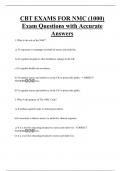 CBT EXAMS FOR NMC &lpar;1000&rpar; Exam Questions with Accurate Answers