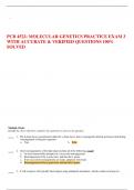 PCB 4522&colon; MOLECULAR GENETICS PRACTICE EXAM 3 WITH ACCURATE & VERIFIED QUESTIONS 100&percnt; SOLVED