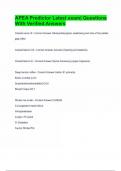 APEA Predictor Latest exam&vert; Questions With Verified Answers