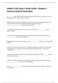 MANG 2790&colon; Exam 2 Study Guide - Chapter 9 Review and Quiz Preparation