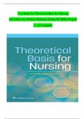Test Bank For Theoretical Basis For Nursing 5th Edition By Melanie McEwen & Evelyn M&period; Wills &lpar;Chapter 1-20&rpar;