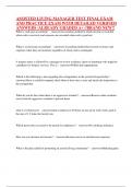 ASSISTED LIVING MANAGER TEST FINAL EXAM AND PRACTICE EXAM WITH DETAILED VERIFIED ANSWERS &sol;ALREADY GRADED A&plus; &sol;&sol;BRAND NEW&excl;&excl;