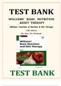 Test Bank for Williams Basic Nutrition and Diet Therapy 16 th Edition by Nix William A&plus; LATEST GUIDE COMPLETE CHAPTERS 2023