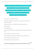 NURS 611 EXAM 1 PATHO ACTUAL EXAM 2024 NEWEST EXAM COMPLETE 150 QUESTIONS AND CORRECT DETAILED ANSWERS &vert;ALREADY GRADED A&plus; &lpar;MARYVILLE UNIVERSITY&rpar;