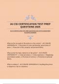 IAI CERTIFICATION BUNDLED EXAMS 2025 WITH GUARANTEED ACCURATE ANSWERS &vert;VERIFIED