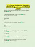 Tech Escort - Radiological Operations UPDATED Questions and CORRECT  Answers