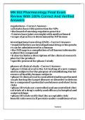 MN 553 Pharmacology Final Exam Review With 100&percnt; Correct And Verified Answers