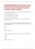 Food Manager Practice Test  2024 ACTUAL EXAM COMPLETE ACCURATE EXAM QUESTIONS WITH DETAILED VERIFIED ANSWERS &lpar;100&percnt; CORRECT ANSWERS&rpar; &sol;ALREADY GRADED A&plus;