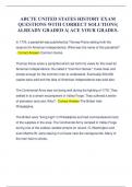 ABCTE UNITED STATES HISTORY EXAM QUESTIONS WITH CORRECT SOLUTIONS&vert;  ALREADY GRADED A&vert; ACE YOUR GRADES&period;