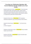 Crna Interview Medications Questions with  Correct Solutions&vert; Already Graded A&vert; Ace Your  Grades&period;